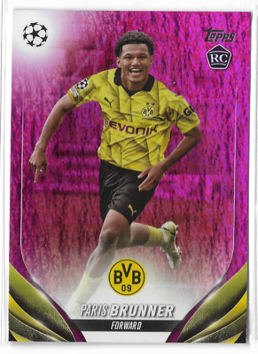 2024 Topps UEFA Club Competitions Pink Sparkle #44 Paris Brunner Dortmund