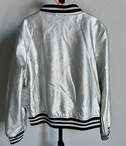 Disney Girls Minnie Mouse Silver Metallic Jacket Size 7/8 - Picture 2 of 7