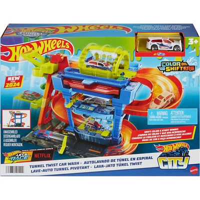 Hot Wheels City Farbwechsel-Tunnelautowaschanlage, Spielgebäude