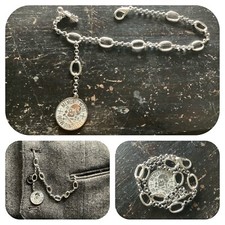 pocket watch chain with memento Mori vanitas etched skull fob