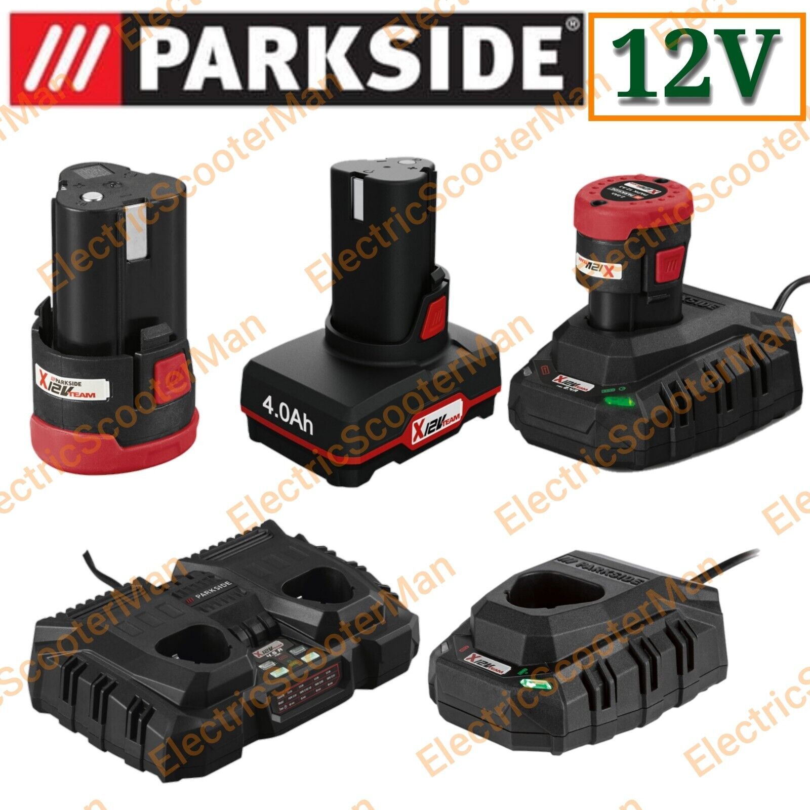 Parkside 20v 2AH / 4AH Li-Ion Battery - Single / Double Fast