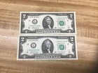 Set Of Two Sequence 2 dollar bills  2017 series A,uncirculated — photo 1