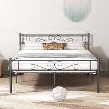 VECELO Metal Bed Frame Headboard and Footboard Twin/Full/Queen Size Slat Support