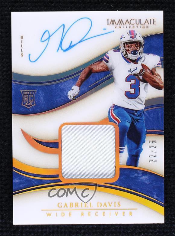 2020 Panini Immaculate Gold 22/25 Gabriel Davis #139 RPA Rookie Patch Auto RC