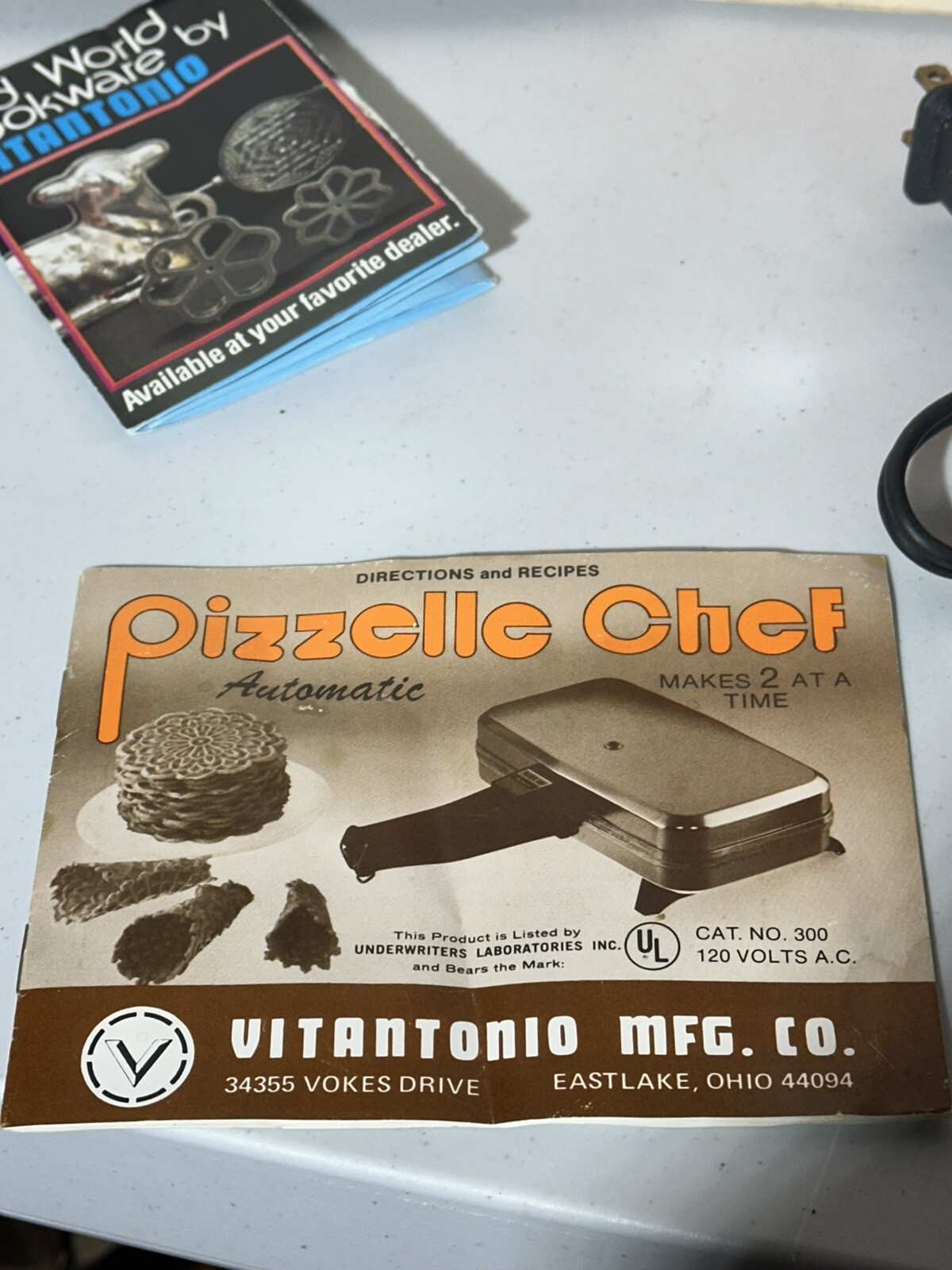 Vitantonio Pizzelle Chef No. 300 Electric Pizzelle Maker eBay