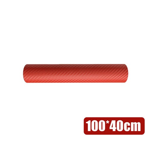 Adhesivo protector accesorios panel interior coche fibra carbono rojo 3D 100cm*40cm - Imagen 7 de 12