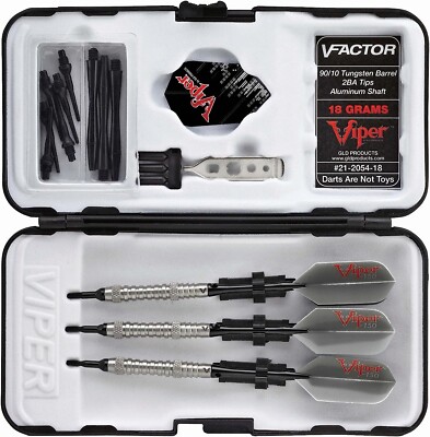 Viper V-Factor 90% Tungsten Soft Tip Darts with Storage/Travel