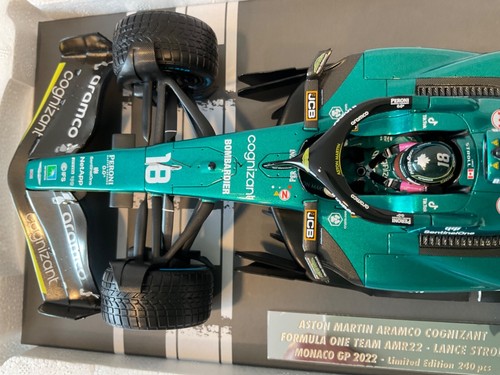 1/18 MINICHAMPS 117 220118 ASTON MARTIN ARAMCO F1 TEAM AMR 22 STROLL MONACO 2020 - Picture 7 of 18