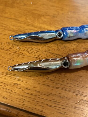 Game Changer Squid 60g ALBACORE Tuna,Wahoo, Or Trolling 2 Lures 2 Brown Ones