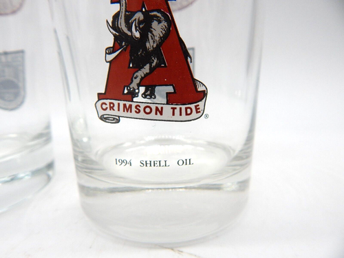 Set of 2 Vintage Alabama Crimson Tide 125th Anniversary Highball Glasses - Picture 10 of 12