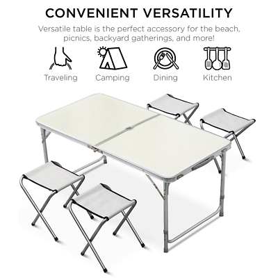 aluminium foldable table with chairs