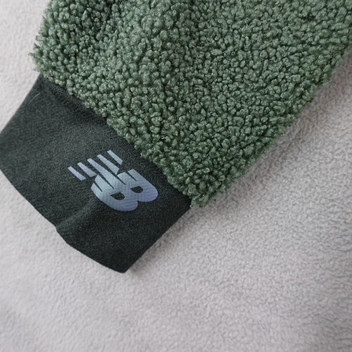New Balance Sweater Mens L Green Fleece Half Zip Outdoor Utility Kangaroo Pocket - Foto 21 di 22
