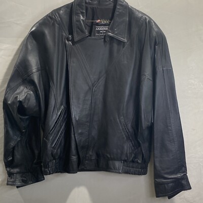 vintage 40‘s〜50’s レザージャケット(イタリア製) Cool Vintage Black Leather Biker Motorcycle Jacket sz 40 | eBay