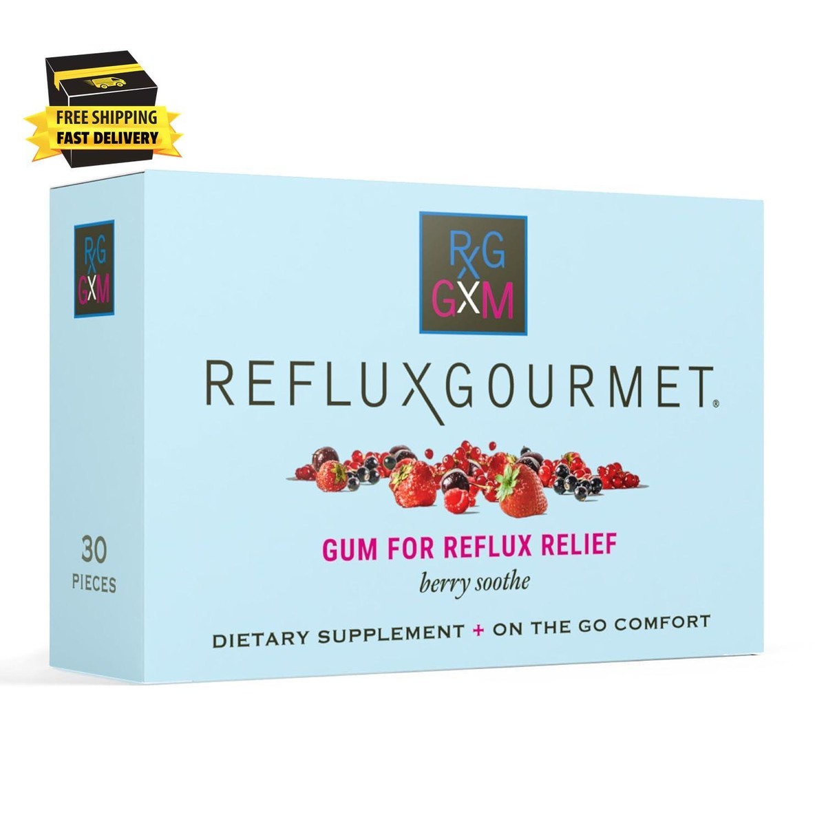 Berry Soothe Gum Alginate Therapy Sodium Bicarbonate Gum for Acid