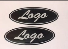 Ford Fiesta MK7  Gel Badge Overlays Black/white Front back s/wheel