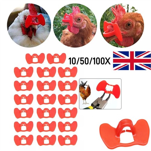 1-100X Pinless Chicken Peepers Pheasant Poultry Blinders Eye Glasses Spectacles - Picture 5 of 16