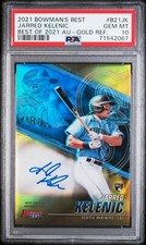 Jarred Kelenic - 2021 Bowman's Best Best of 2021 Autograph Gold Refractor PSA 10