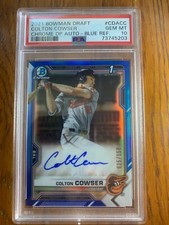 2021 COLTON COWSER Bowman Chrome Draft PSA 10 AUTO True BLUE  /150