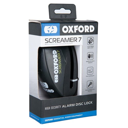 Oxford Screamer7 Security Anti Theft Alarm Disc Lock - Black/black - Picture 4 of 4