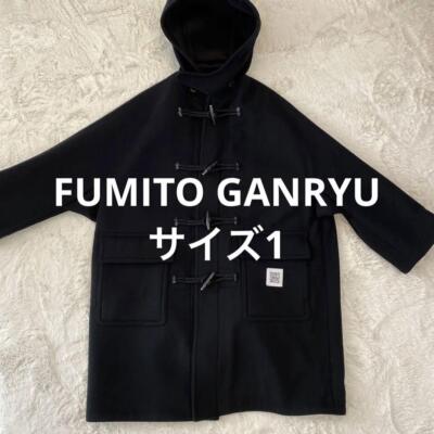 Fumito Ganryu Vintage Duffle Coat Black 2021 AW Rare QR Code Fumito Ganryu Vintage Duffle Coat Black 2021 AW Rare QR Code