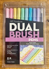 Tombow Professional Dual Brush Pens (9 plus blender pen) Pastel Palette 56187
