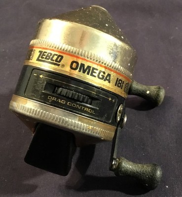 ZEBCO OMEGA181　美品 Vintage Fishing Reel ZEBCO OMEGA 181 Gold Diamond Covers Black