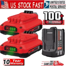 2PACK 20Volt For Craftsman V20 3.0Ah Li-ion Battery CMCB204 CMCB202 /Charger