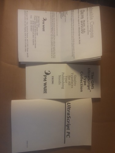 VINTAGE ULTRASCRIPT QMS USPC WERSJA 2.3 PC OPROGRAMOWANIE OD QMS - Zdjęcie 11 z 12