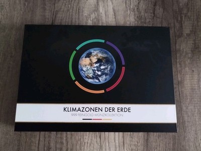 Münzbox, Schatulle, Bullion Coins, Klimazonen Erde, für 6x 999er Gold, 1/200 oz
