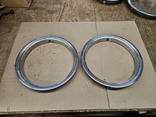 2 - GM Chevy Rally Wheel Trim Rings 15x6 1-3/4” Deep Factory OEM SCRATCHS GOOD C