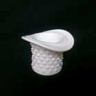 Charming Vintage Hobnail Milk Glass Top Hat Trinket Dish or Toothpick Holder