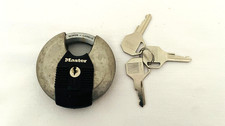 Master Lock 70mm Discus Padlock Boron Carbide Shrouded High Security Lock 3 Keys