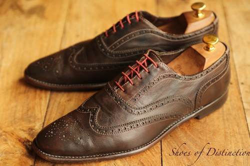 Paul Smith Italian Made Brown Leather Oxford Brogue Shoes Mens UK 8 US 9 EU 42