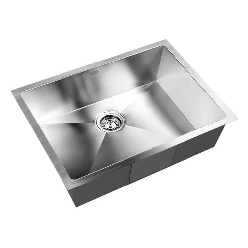 Cefito Kitchen Sink 60X45CM Stainless Steel Basin Single Bowl Silver - Picture 2 of 8