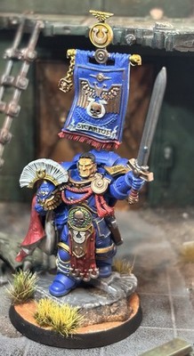 Warhammer 40k Space Marines Captain Cato Sicarius Ultramarines schön bemalt GW