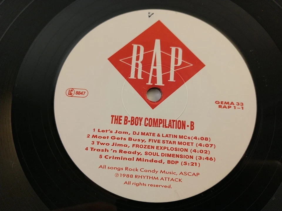 The B-Boy Compilation LP (+ promo paper) 1988 Boogie Down Productions Sparky D - Bild 3 von 4