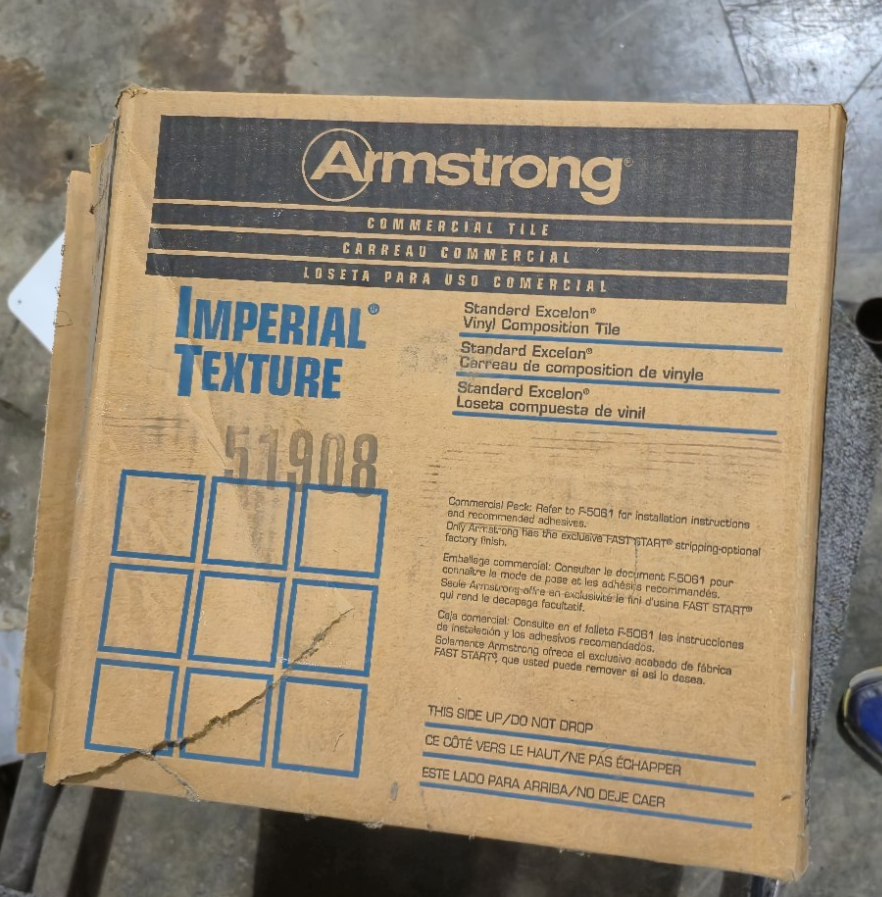 Imperial Texture VCT 12 in. x 12 in. Pewter Excelon Commercial