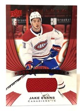 2020 Upper Deck Trilogy #63 JAKE EVANS Red Foil Rookie Premieres Jersey /499