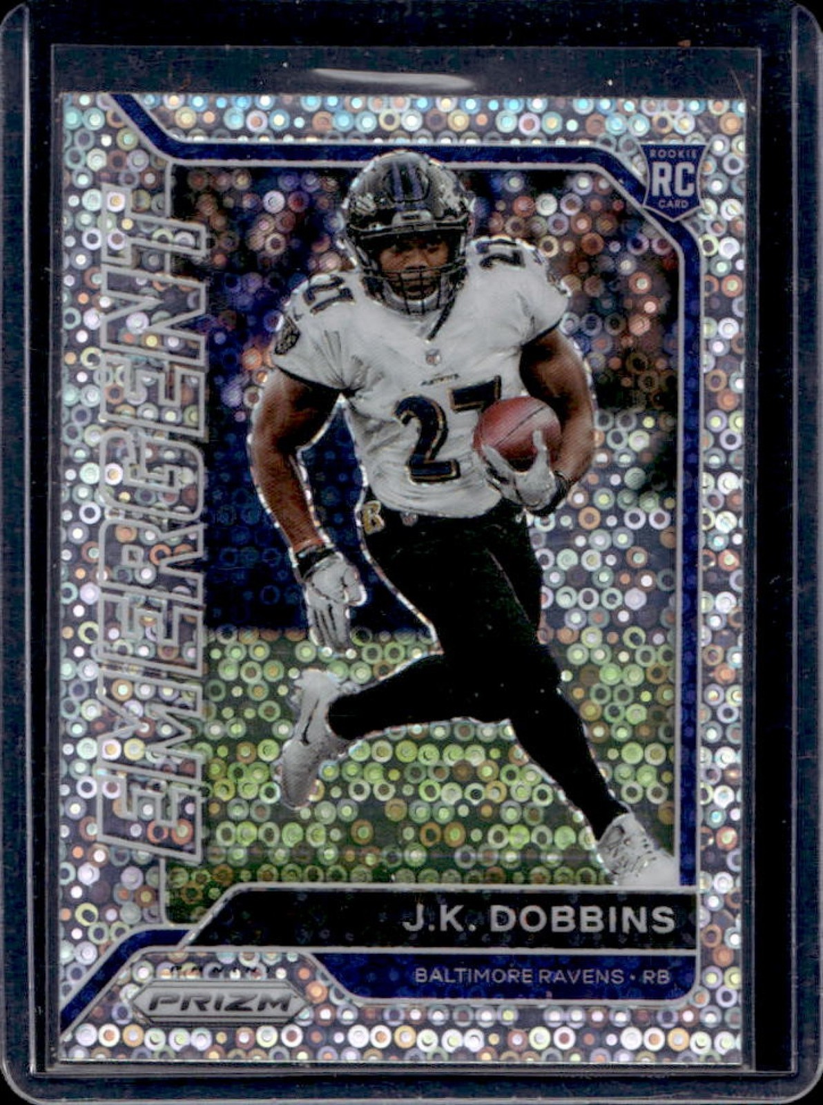 2020 Prizm J.K. Dobbins Emergent Prizm RC No Huddle Rookie #5 Ravens