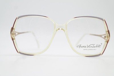 Vintage Brille Gloria Vanderbilt 726 ZYLOWARE 182 Transparent Gold Mehrfarbig 