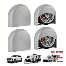 Tire Covers 4 Pack, Tire Diameters 36"-39" Silver
