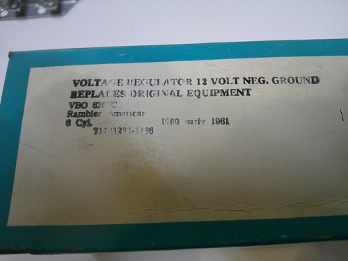 Rambler American Rebel American Classic 1960-1961 12 volt voltage regulator New - Picture 4 of 4
