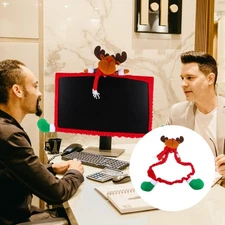 Caricature-Weihnachts-Computermonitor-Abdeckung, dreidimensionales Computergehäuse