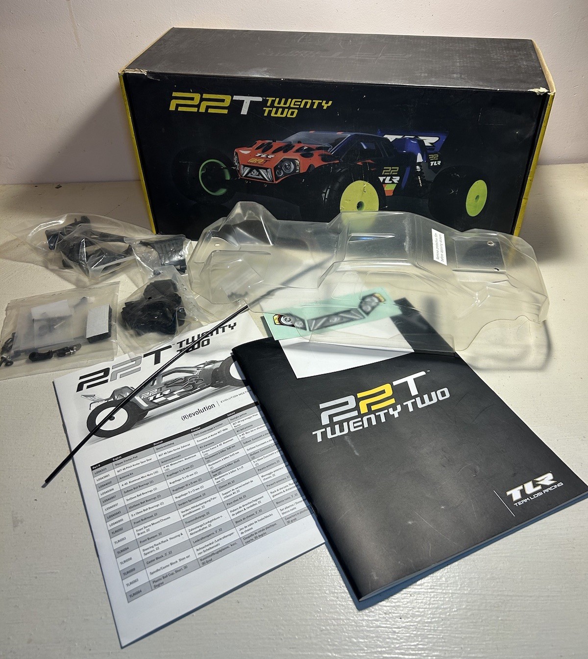 Rc Vintage Truck Team Losi Racing 22T Evolution Nos Parts Lot Rare HTF