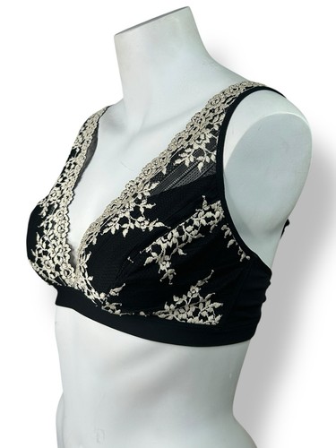 Wacoal 852191 Embrace Lace Wire Free Bra Bralette Sz 40 Black - Picture 3 of 6