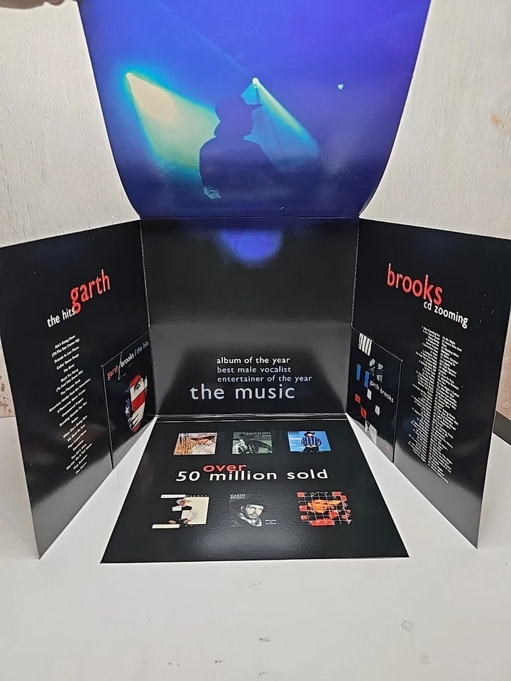 Garth Brooks-The Hits/Zooming 2CD promo only in fold out packaging 1995 Rare Foto 4 de 4