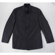 Thierry Mugler Black Sleek Snap Front Evening Jacket Mens 54 R US 44 R