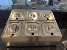 NEW 6 Container Condiment Sauce Topping Station Caddy Countertop