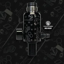 Powerhouse Counterpunch Paintball HPA Air Tank Regulator Mid Body Tattoo