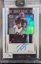 2021 Panini One Justin Fields Day One Rookie Shadowbox Auto /30 RC Chiefs